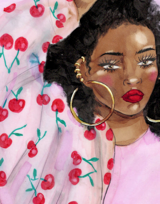 Cherry Cardigan - Art Print