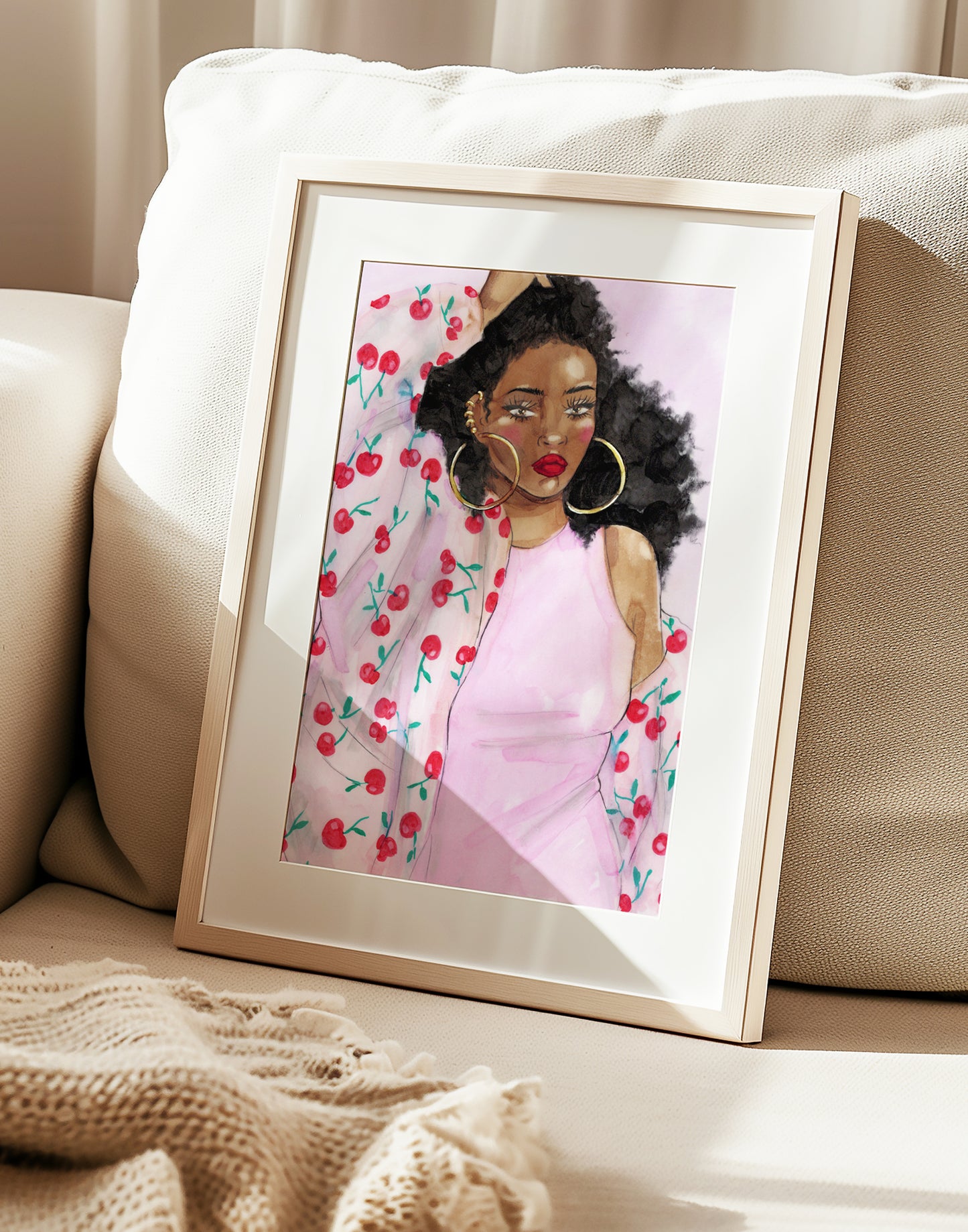 Cherry Cardigan - Art Print