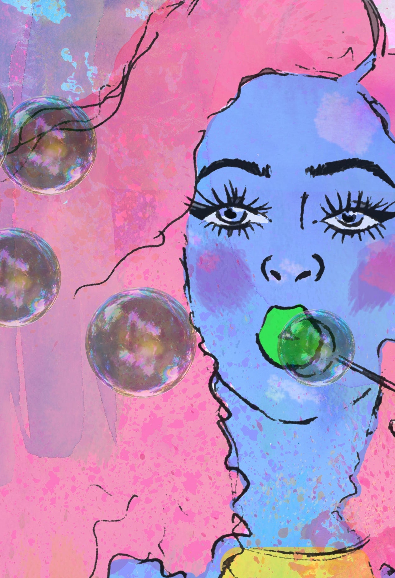 Bubbles - Illustration Print