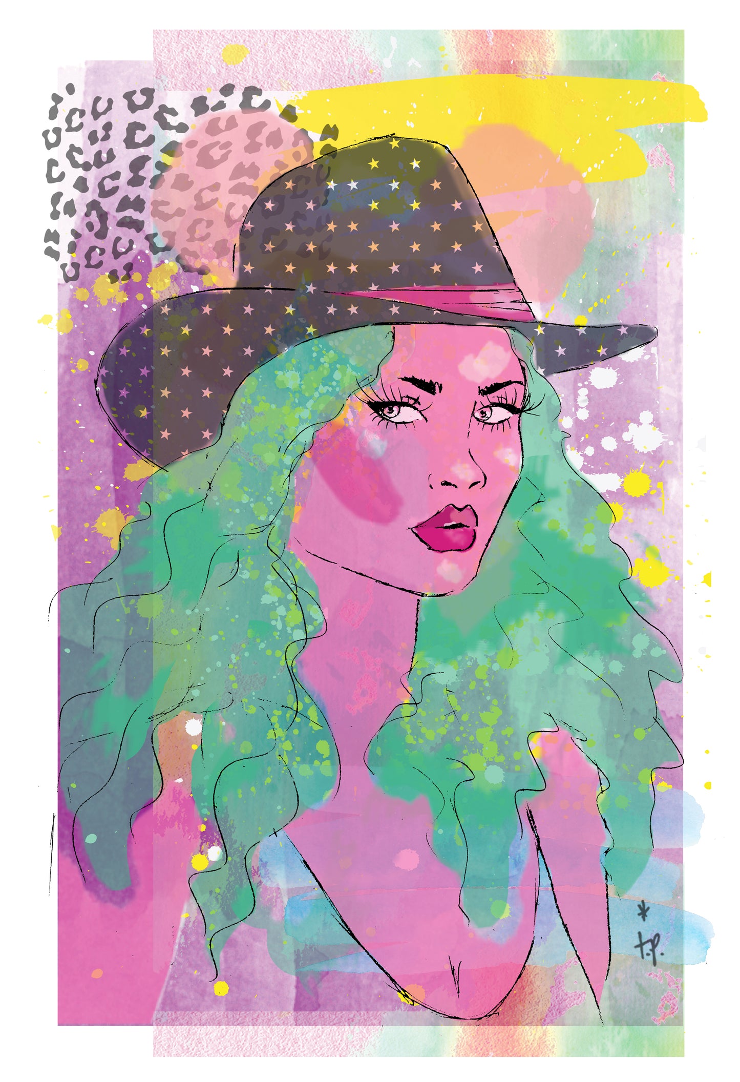 Cosmic Cowgirl - Illustration Print