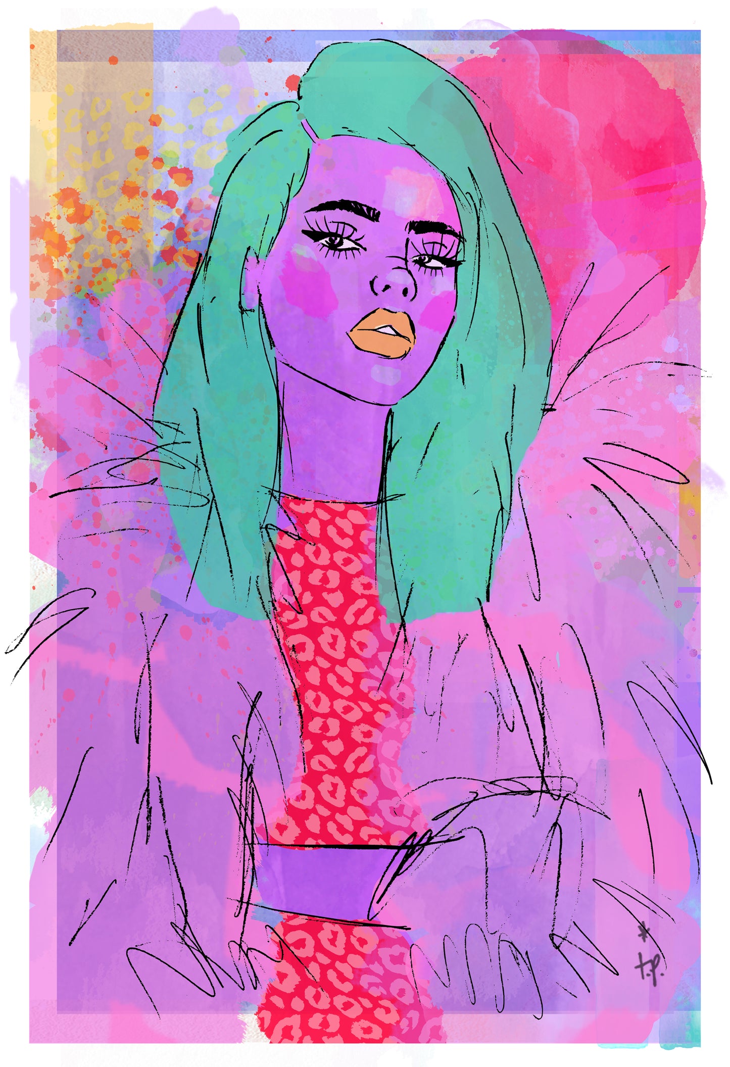Fluffy - Illustration Print
