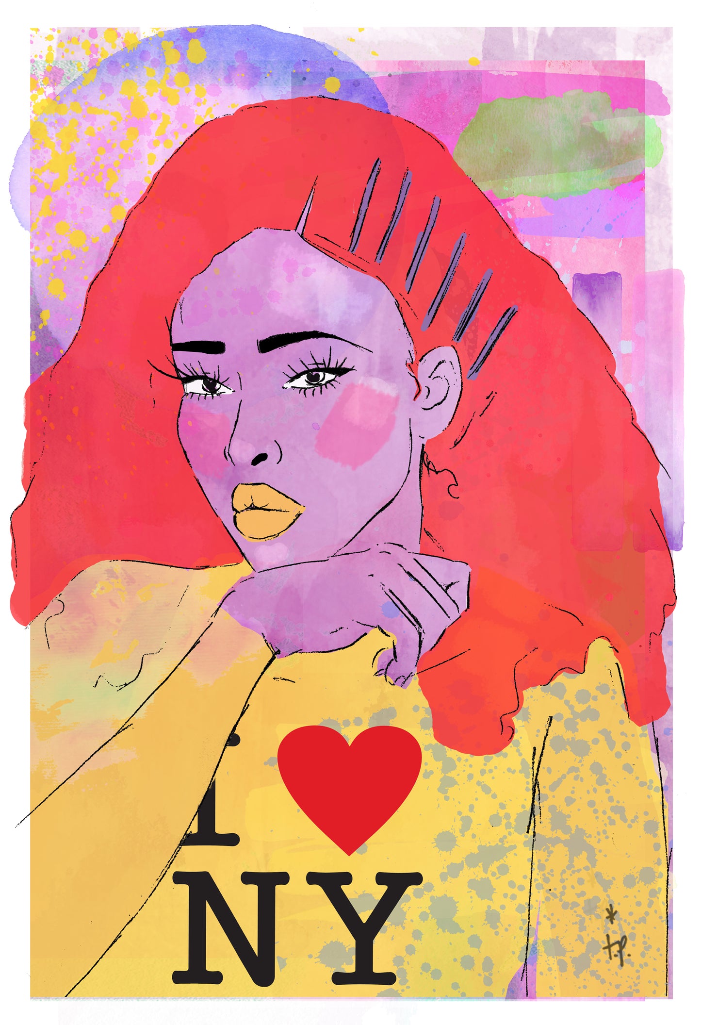 I Heart NY - Illustration Print