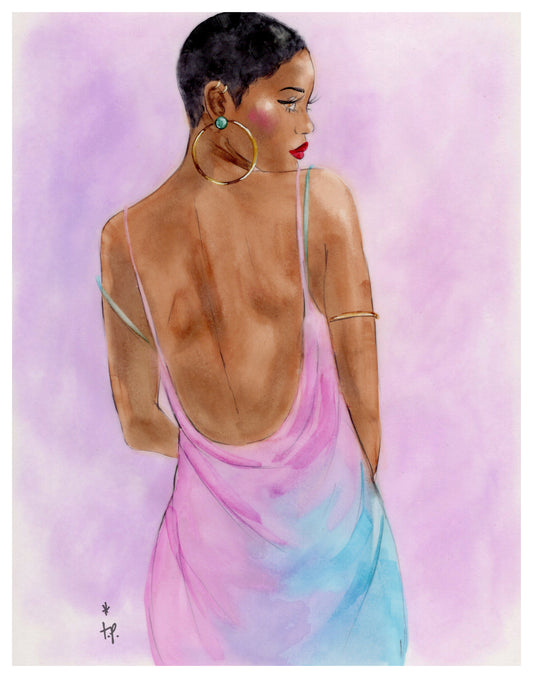 Short Haired Baddie - Art Print