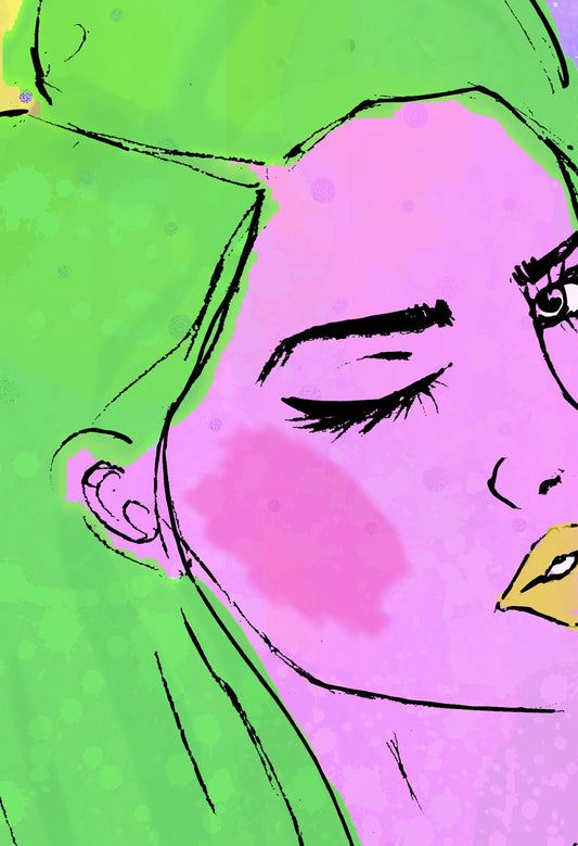 Wink - Illustration Print